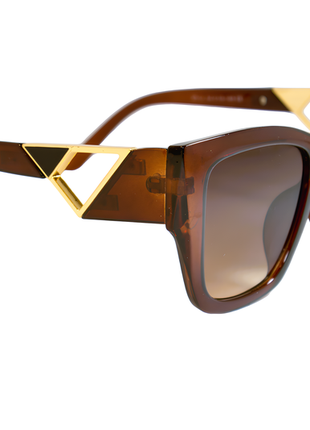 Солнцезащитные женские очки, коричневые2 фото