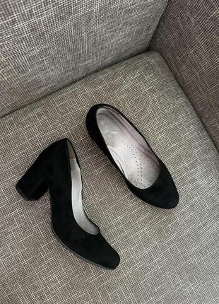 Туфлі, натуральна замша, шкіра в середині