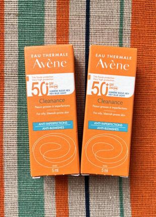 Avene sun care cleanance spf 50+ france 🇫🇷 солнцезащитный крем для жирной и комбинированной кожи лица с спф 50+ ☀️