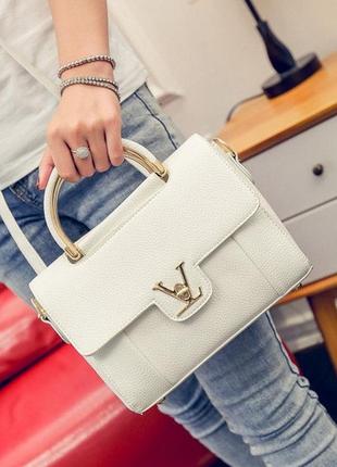 Модна жіноча мінісумка клатч lv  ⁇  стильна маленька сумочка для дівчат через плече сумка-клатч луї вітон білий5 фото