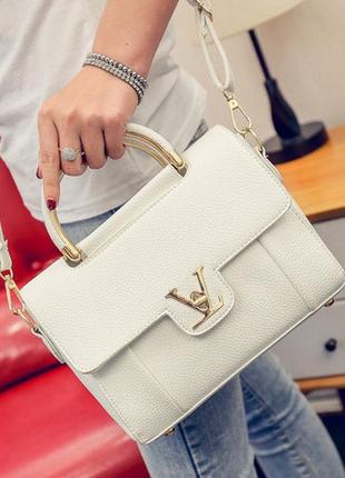 Модна жіноча мінісумка клатч lv  ⁇  стильна маленька сумочка для дівчат через плече сумка-клатч луї вітон білий3 фото
