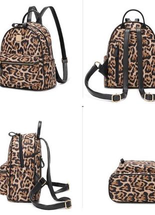 Детский леопардовый рюкзак люкс качество. мини рюкзачок для девочек тигровый9 фото