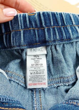Стильные джинсы широкого кроя от next на 10 лет, 140 см.3 фото