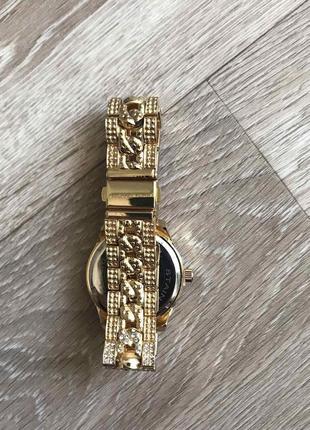 Женские часы michael kors качественные . брендовые наручные часы с камнями золотистые серебристые5 фото