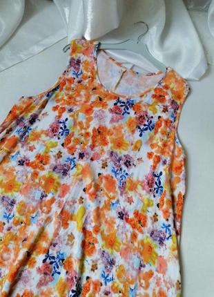 Летнее платье сарафан из натуральной ткани цветочный принт летнее платье сарафан из натуральной ткан3 фото