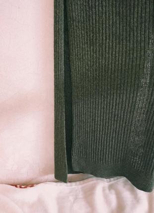 Трикотажный облегающий сарафан глубокий миди с разрезами длинный вязаный сарафан пляжный сарафан5 фото