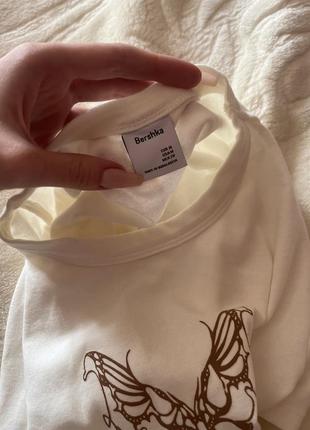 Топ бершка с красивым принтом бабочки