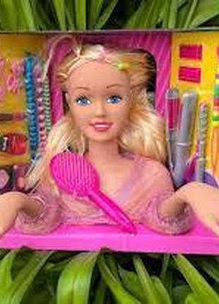 Лялька-манекен defa 8415 голова для зачісок (рожеве плаття)