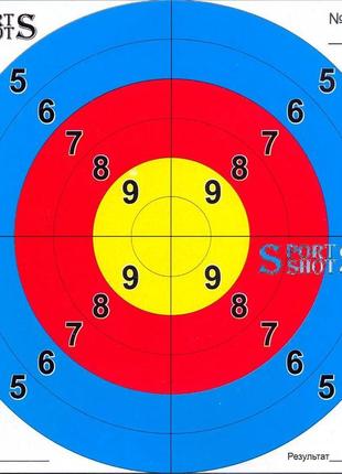 Мішень картонна s-shots "triple" 50 шт./пчк (138 мм х 138 мм)