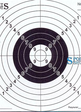 Мішень картонна s-shots "no1" 50 шт./пчк (138 мм х 138 мм)