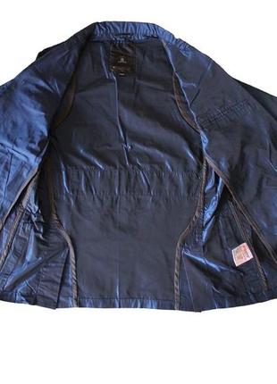 Ультрамодний ефектний піджак - жакет синього кольору9 фото