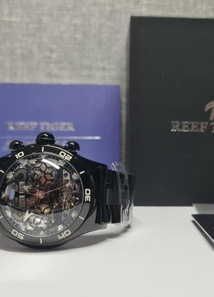 Чоловічий годинник reef tiger rga703 bubble black automatic skeleton 45mm нові5 фото