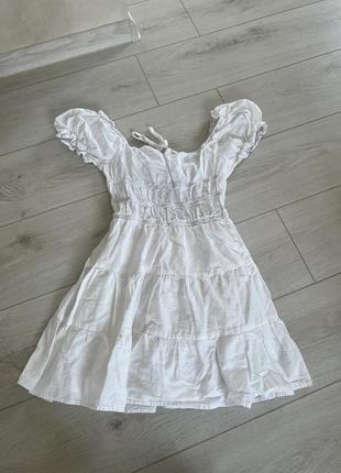 Белое платье shein