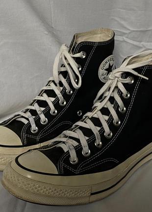 Винтажные кеды конверс converse chuck 70 hi black2 фото