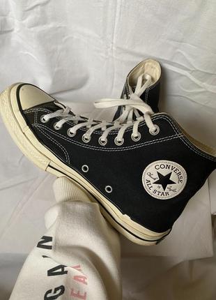 Винтажные кеды конверс converse chuck 70 hi black1 фото