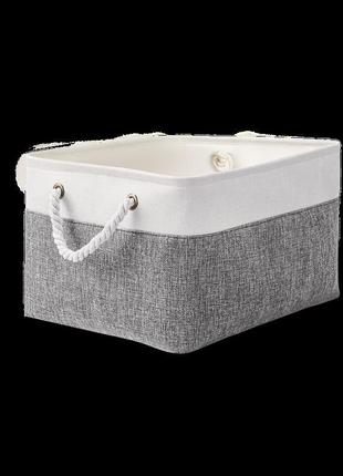 Ящик для зберігання текстильний mvm th-10 l gray/white