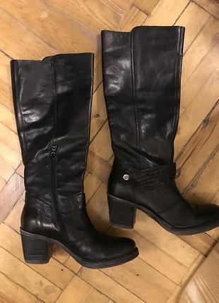 Sale! сапоги кожаные, демисезонные, сапоги-трубы, италия, новые