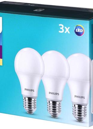 Набір ламп світлодіодних philips ledbulb 9w (900lm) 3000k e27 ...