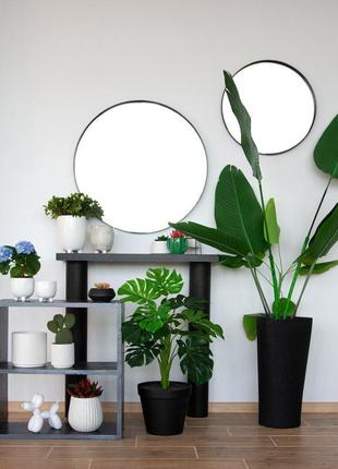 Штучна рослина у горщику 10 см (dh-flowers-12 green/white)3 фото