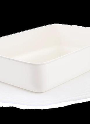 Ящик для зберігання mvm fh-12 l white пластиковий білий2 фото