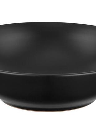 Ardesto soup plate molize, 20 cm, black, ceramics
