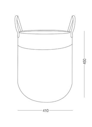 Корзина для зберігання текстильна mvm th-14 gray/white6 фото