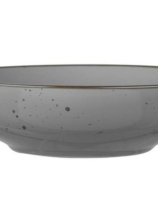 Ardesto soup plate bagheria, 20 cm, grey, ceramics1 фото
