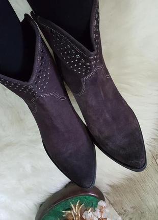 Новые стильные модные ботинки " cable" из натуральной замши фиолетового цвета40 разм