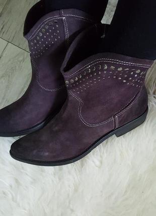 Новые стильные модные ботинки " cable" из натуральной замши фиолетового цвета40 разм3 фото