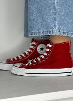 Converse all star - red6 фото
