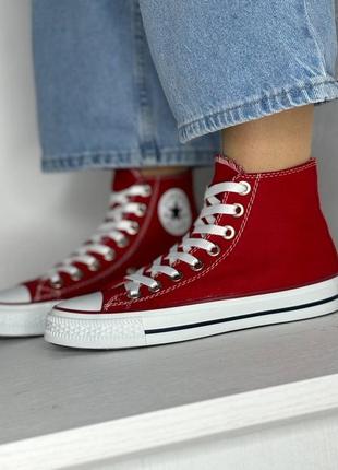 Converse all star - red7 фото