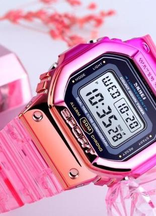 Чоловічий наручний годинник skmei 1622 pink sport2 фото