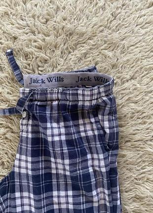 Фланелевые хлопковые пижамные домашние штаны пижама в клетку jack wills1 фото