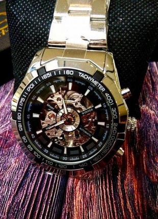 Чоловічі наручні годинники круглі механічні маталлические брас...9 фото