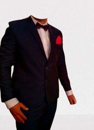 Мужской нарядный костюм тройка aljeca пиджак рубашка брюки штаны платок платочек р. 54 56 xl 2xl xxl2 фото