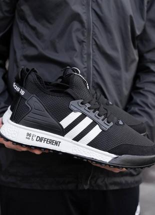 Adidas different black white кроссовки текстильные легкие