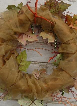Вінок з осіннім листям. діаметр 40 см4 фото