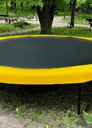 Батут жовтий без сітки kidigo ukraine, діаметр 426 см1 фото