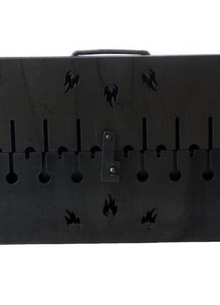 Мангал-чемодан на 8 шампуров (горячекатаный) x 2 мм5 фото