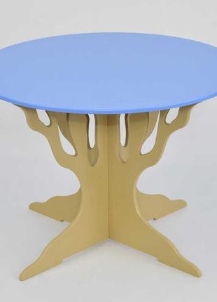Дитячий блакитний круглий столик "дерево" тм "мася"