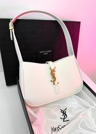 Сумка клатч ysl white premium