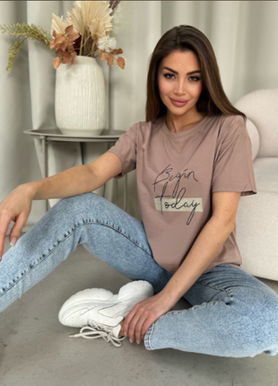 Свободная молодежная футболка с надписью хлопок 9 цветов