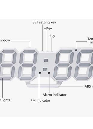Електронні 3d led настільні/настінні годинники3 фото