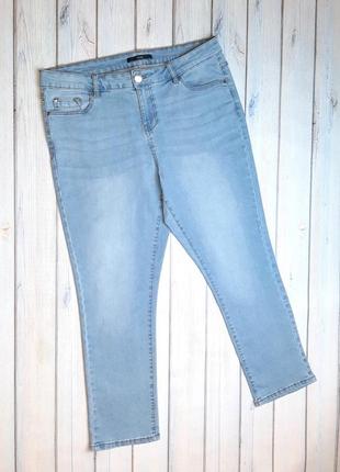 🤩1+1=3 стильные голубые зауженные джинсы слим george, размер 50 - 522 фото