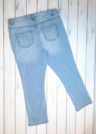 🤩1+1=3 стильные голубые зауженные джинсы слим george, размер 50 - 524 фото