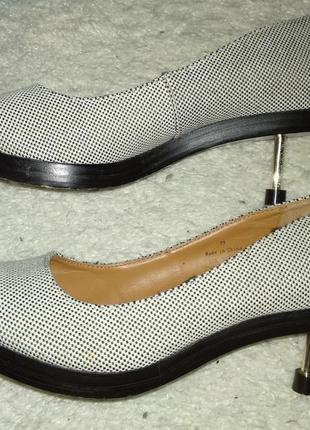 Оригінальні туфлі & other stories тканина клітинка каблук шпилька2 фото