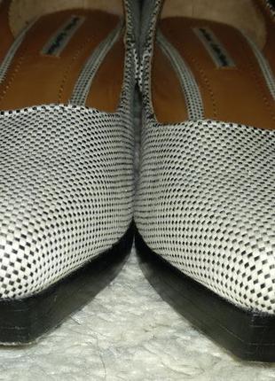 Оригінальні туфлі & other stories тканина клітинка каблук шпилька5 фото
