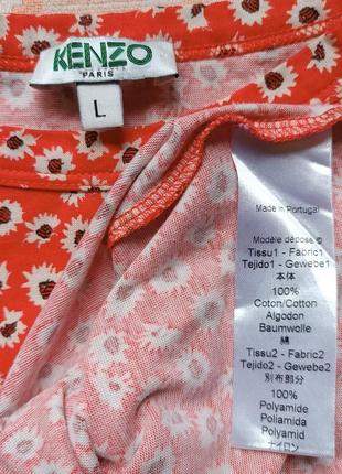 Kenzo paris футболка блуза жіноча квіти візерунок принт літо6 фото