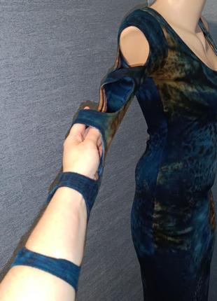 Сукня lieblein mode design виріз відверте довге трикотаж стрейч4 фото