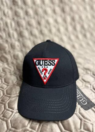 Кепка бейсболка guess чорный лого лето 56-583 фото